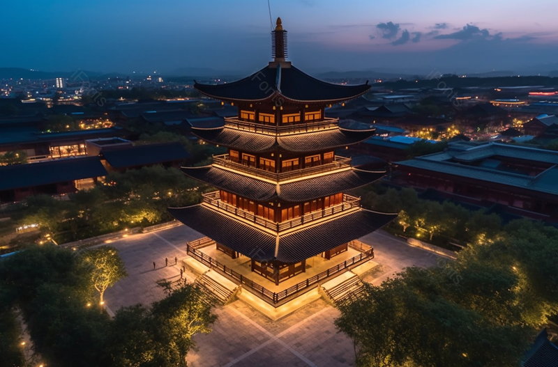 上海广富林遗址公园航拍,高清,摄影图,摄影图片,图片大全,摄影图免费下载